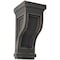 Ekena Millwork 4 3/4"W x 5"D x 10"H Traditional Recessed Wood Vintage Decor Corbel, Black CORWD04X05X10TRBL - alternate 1
